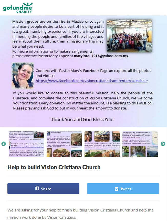 Click here to see Progress of Church Building Pictures!